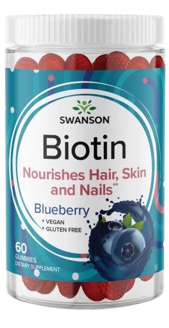 Biotin, afine, 60 comprimate masticabile, Swanson