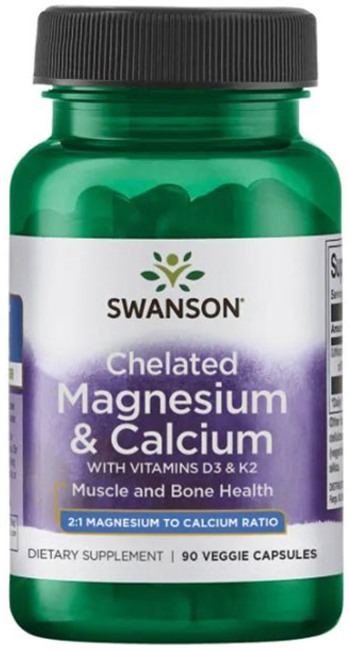Chelated Magnesium & Calcium, 90 capsule, Swanson