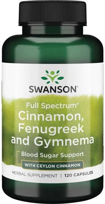 Cinnamon, Fenugreek and Gymnema, 120 capsule, Swanson