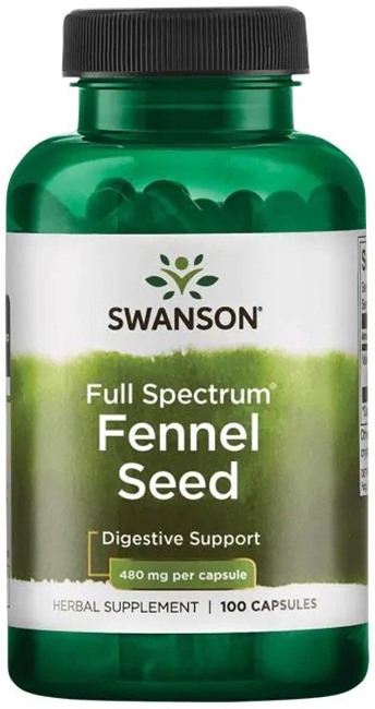 Full Spectrum Fennel Seed, 480 mg, 100 capsule, Swanson