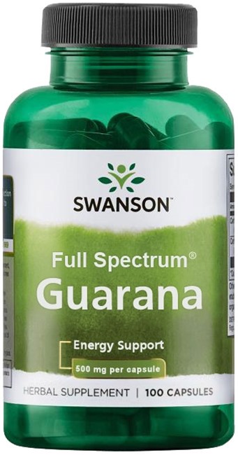 Full Spectrum Guarana, 500 mg, 100 capsule, Swanson
