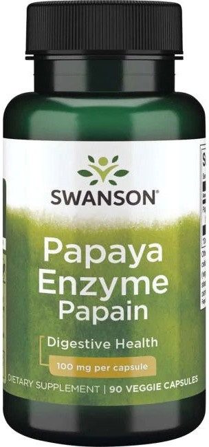 Papaya Enzyme Papain, 100 mg, 90 capsule, Swanson