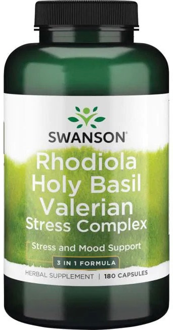 Rhodiola, Holy Basil and Valerian, 180 capsule, Swanson