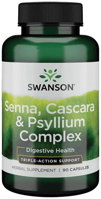 Senna, Cascara & Psyllium Complex, 90 capsule, Swanson