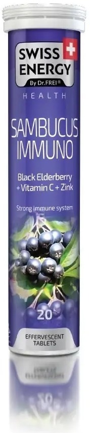 Sambucus Immuno, 20 comprimate efervescente, Swiss Energy
