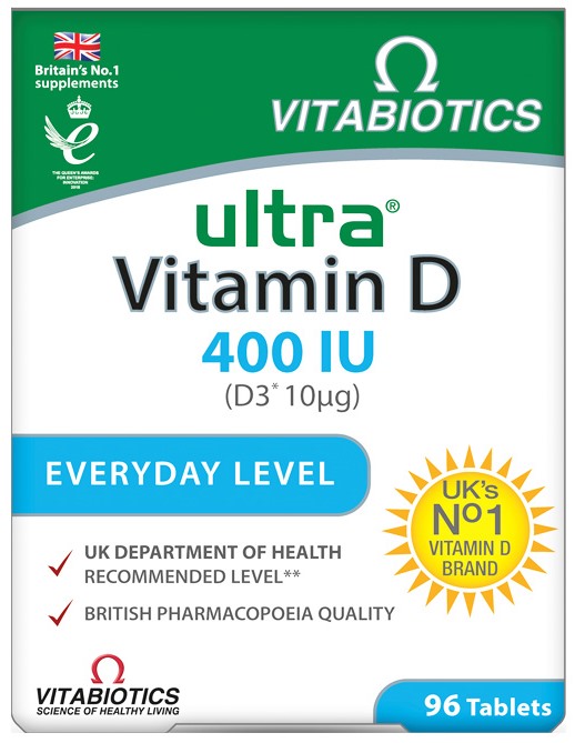 Ultra Vitamin D, 400 IU, 96 tablete, Vitabiotics