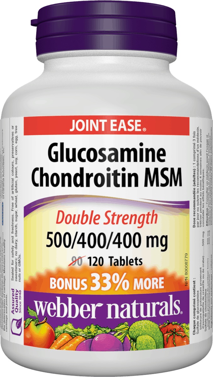 Glucosamine Chondroitin MSM, 120 tablete, Webber Naturals