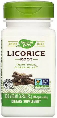 Licorice Root, 450 mg, 100 capsule, Nature’s Way