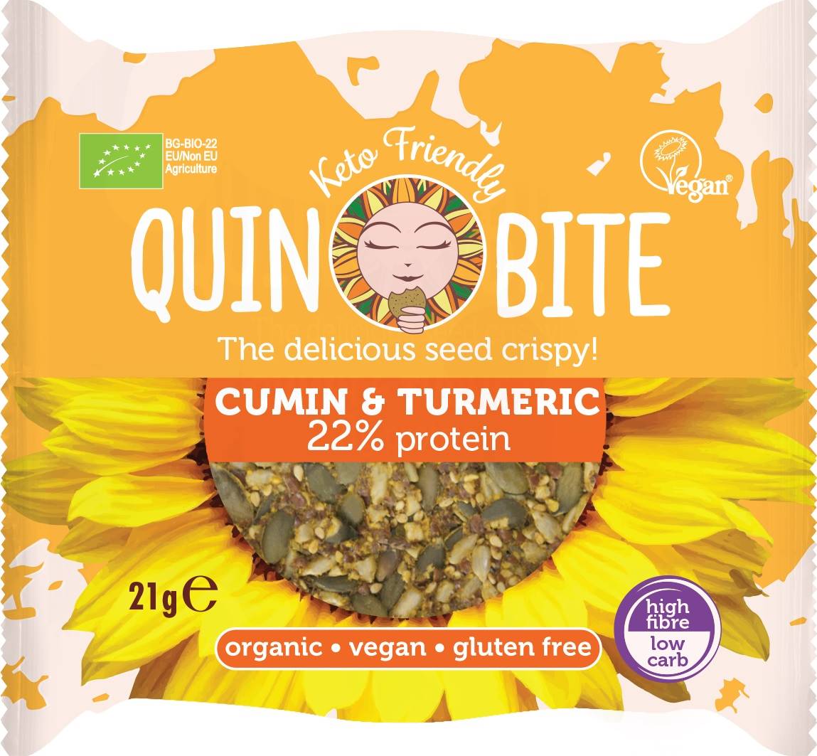 Crocant cu chimion și turmeric, 21 g, Quin Bite
