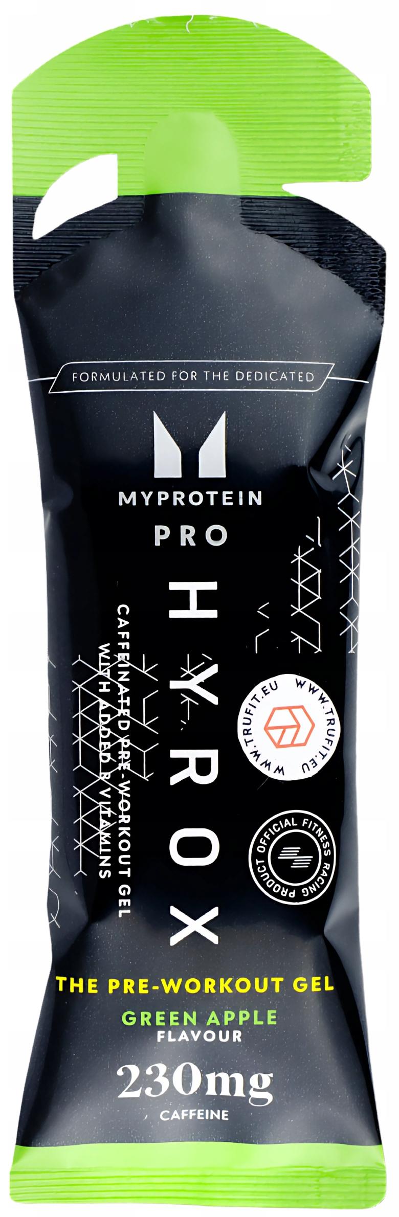 Hyrox The Pre-Workout Gel, măr, 50 g, Myprotein