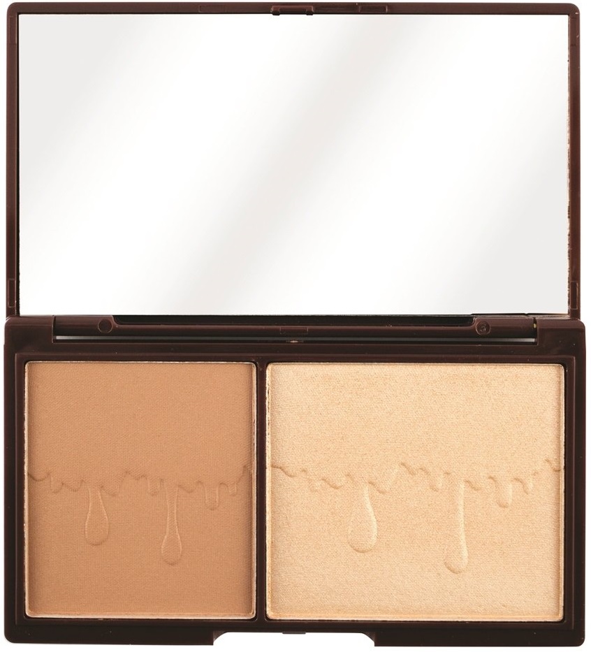 I Heart Revolution Chocolate Paletă de bronzant și iluminator Bronze &amp; Glow, 2 culori