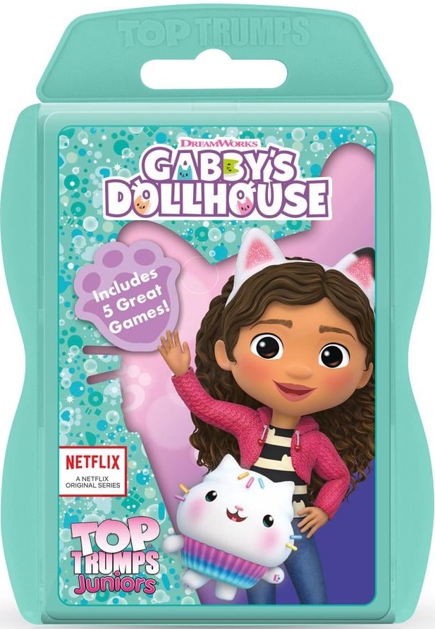 Joc de cărți  Top Trumps Juniors: Gabby's Dollhouse Card Game - Pentru copii