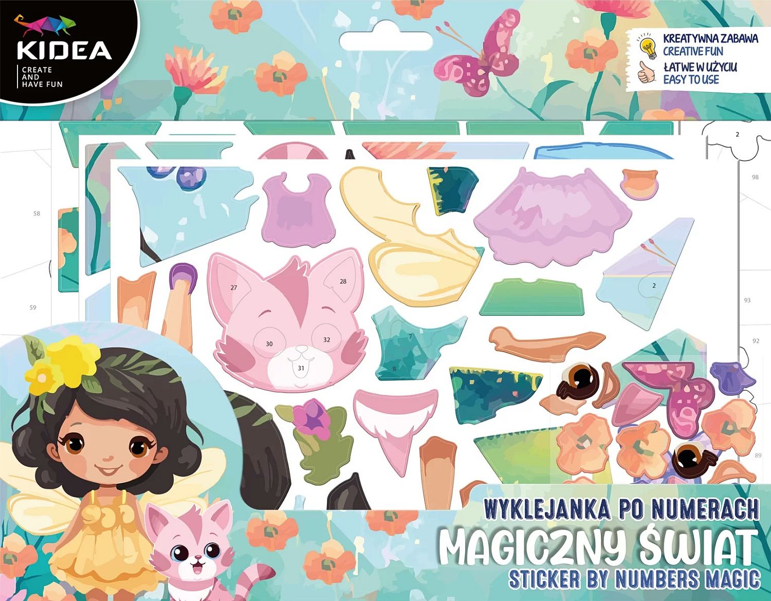 Joc cu stickere pe numere Kidea – Magie