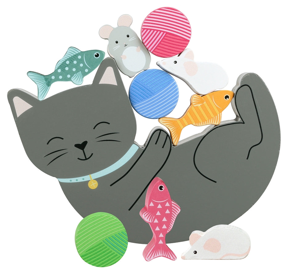 Joc de echilibru Orange Tree Toys - Kitty, 10 piese