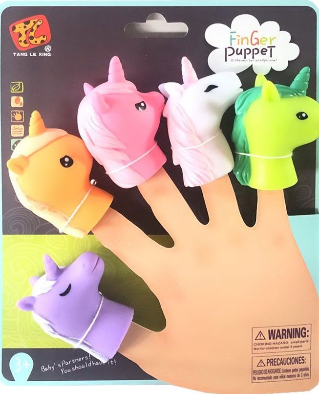Set 5 marionete pentru degete Finger Puppet - Unicorni