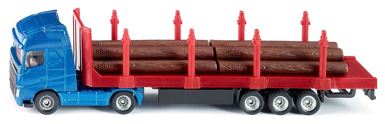 Mașinuță din metal Siku Super - Camion pentru transport de busteni, 1:87