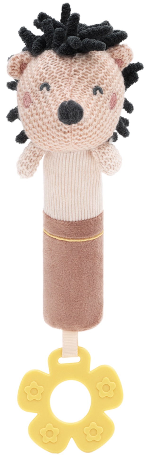 Jucărie scârțâitoare cu mâner de dentiție KikkaBoo Hedge-hugs