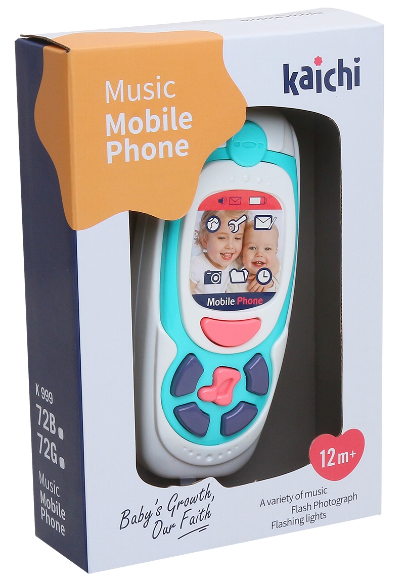 Jucărie telefon Kaichi - Cu muzică și lumini, albastru