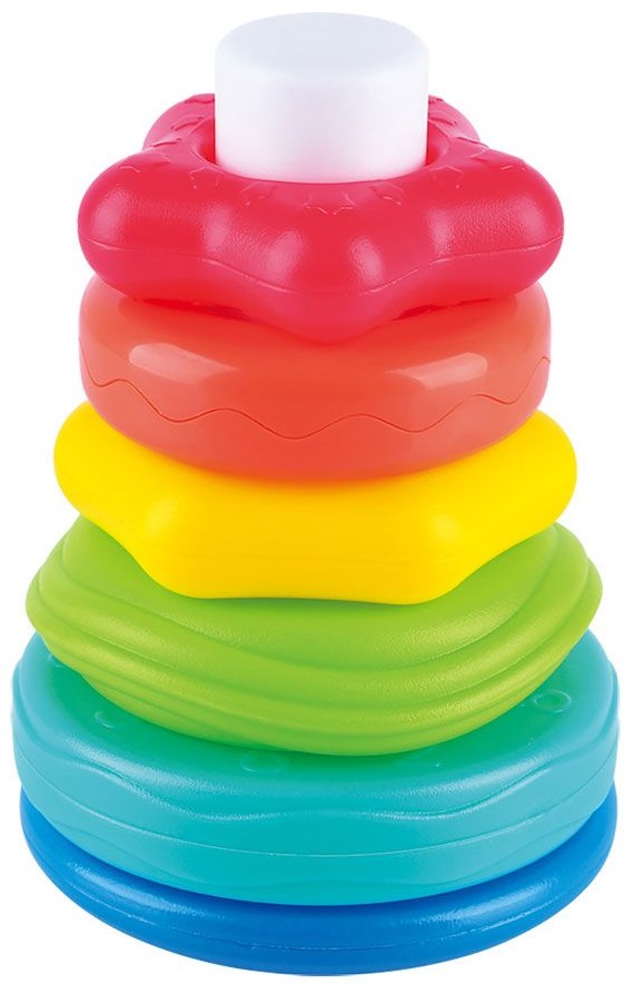 PlayGo String Toy - Piramida colorata cu balansoar