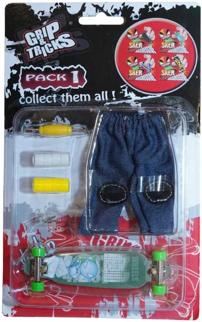 Jucărie cu degetulGrip &amp; Trick - Longboard, turcoaz