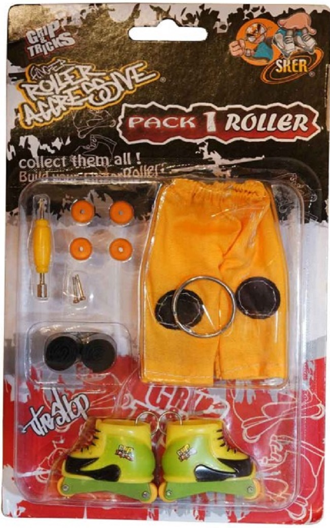 Jucarie pentru degete Grip&Trick -  Role, galbene
