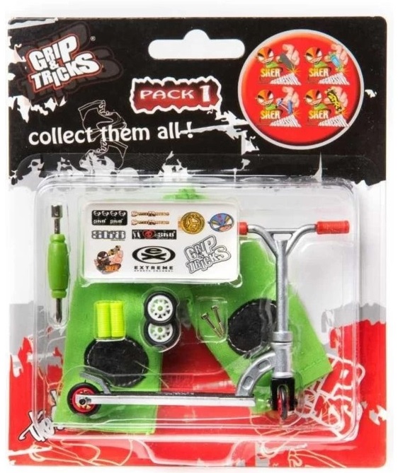 Jucarie pentru degete  Grip&Trick - Trotineta, gri