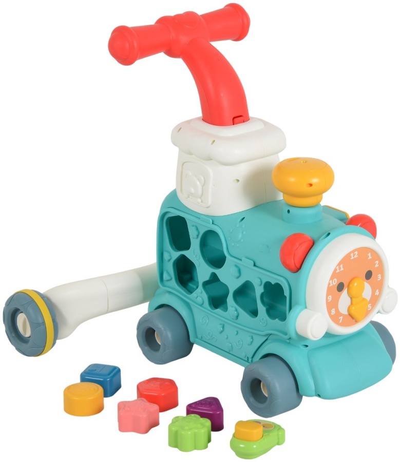 Jucărie de mers 3 în 1 Moni Toys - Happy Train, mentă