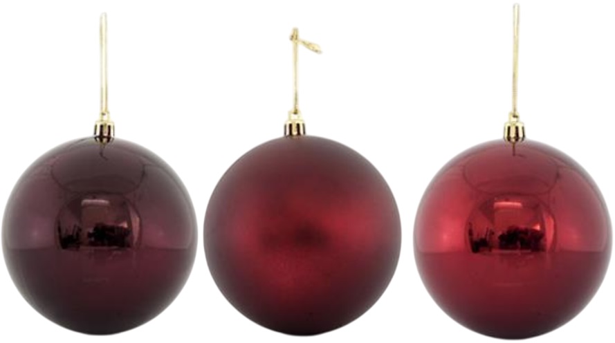 Jucării de Crăciun Eurolamp - Glob, 6 bucăți, 8 cm, roșu închis