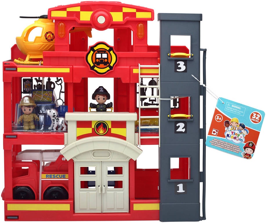 Set de joacă Tiny Kiddom L&S - Stație de pompieri, 32 piese