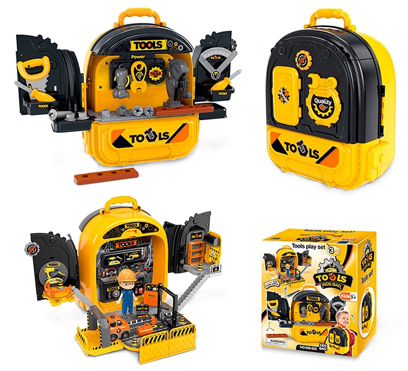 Set de joacă 3 în 1 Chipolino - Unelte într-un rucsac