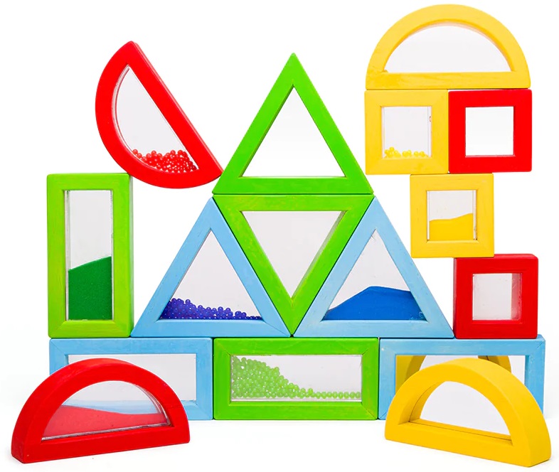 Set de joacă  Bigjigs - Forme senzoriale colorate