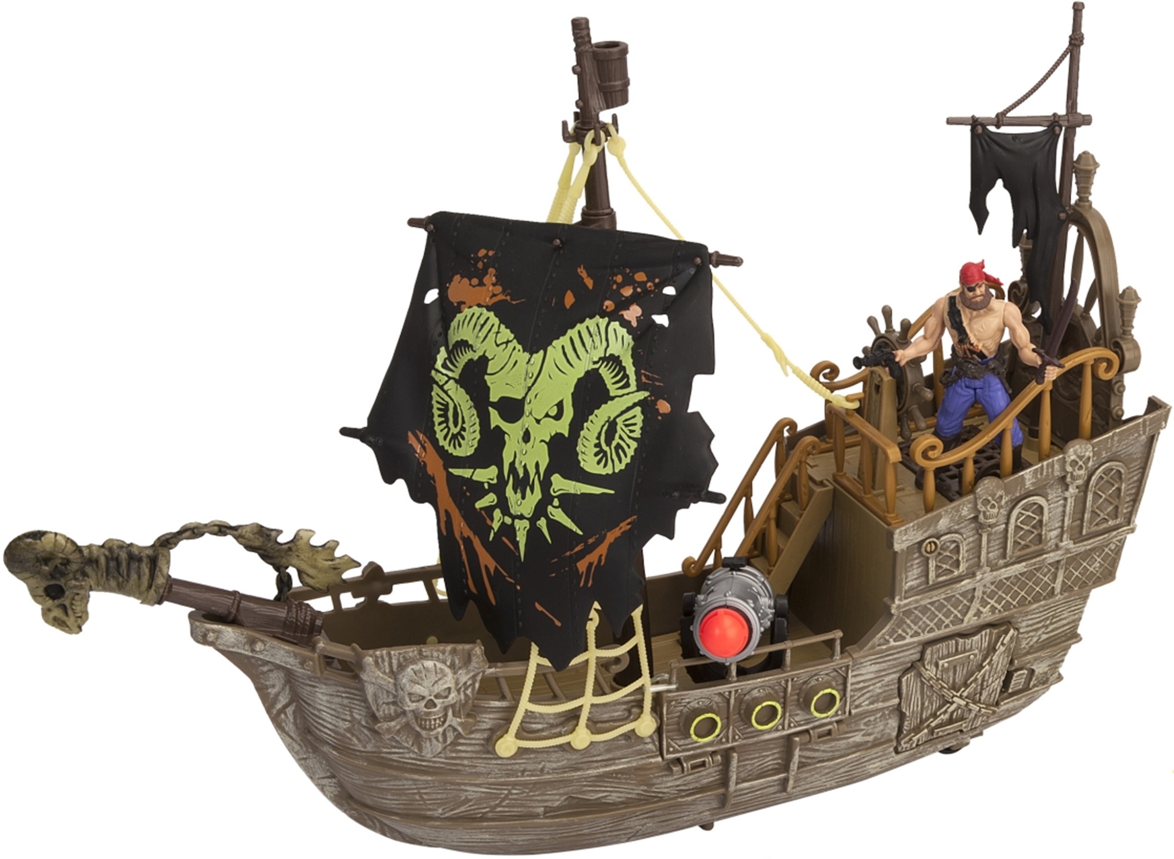 Set de joacă Chap Mei Pirates - Navă pirat, părți care strălucesc în întuneric