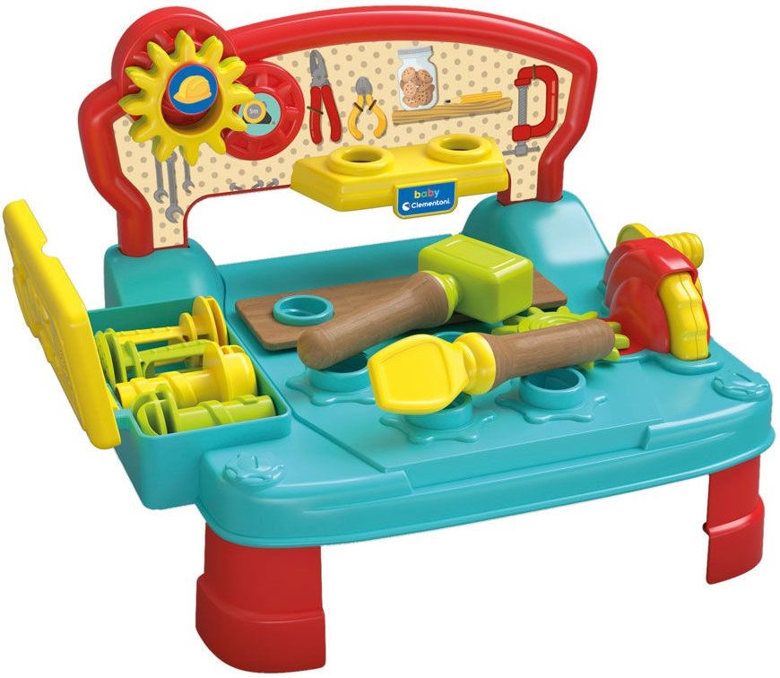 Set de joacă Clementoni Baby Montessori - Banc de lucru cu unelte
