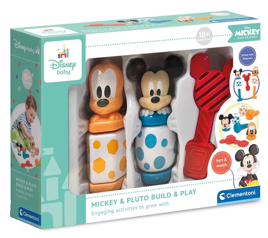 Clementoni Disney Baby Play Set - Mickey și Pluto Figurine construibile