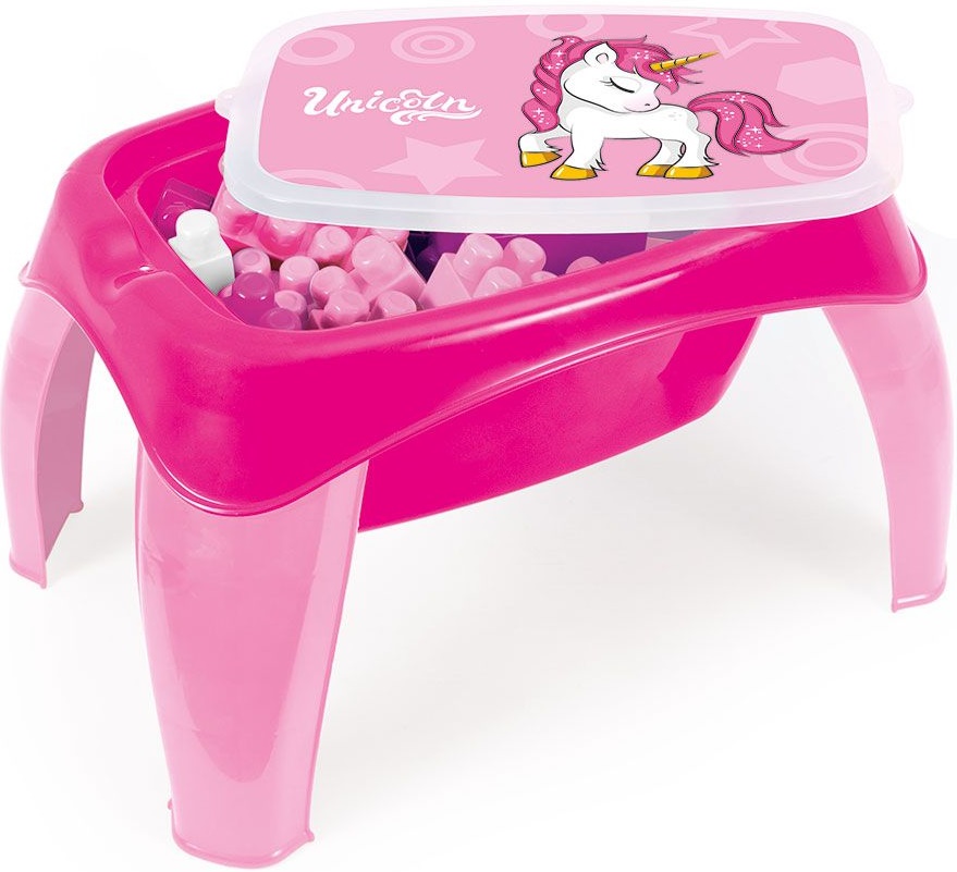 Set joc Dolu - Masa cu constructor, Unicorn, 30 piese