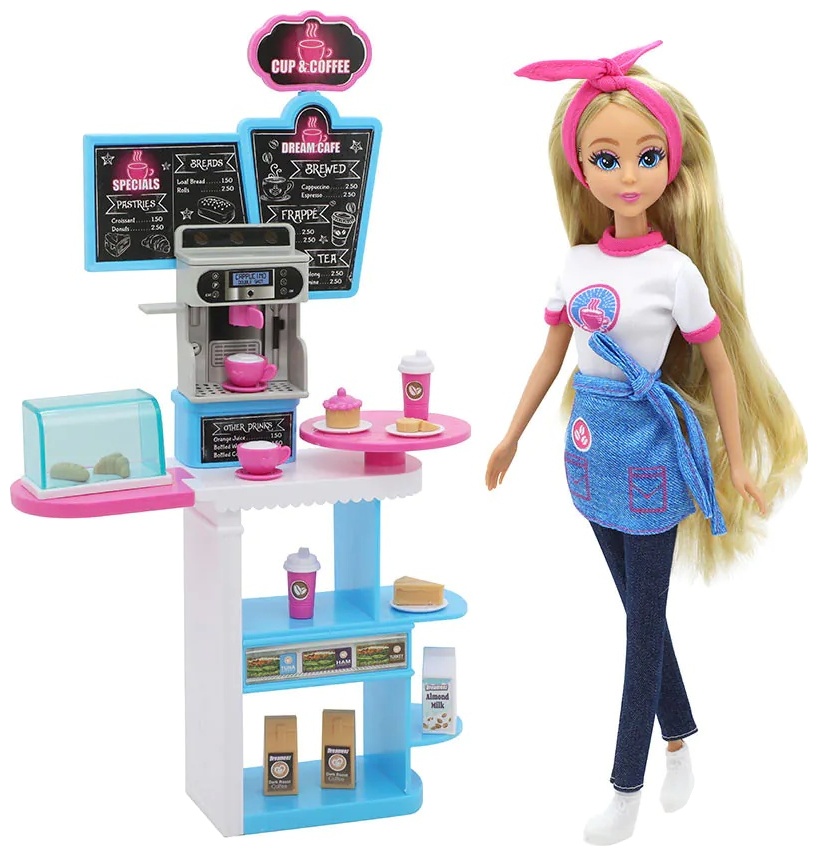 Set joc  Dreameez - Păpușă cu suport de cafea