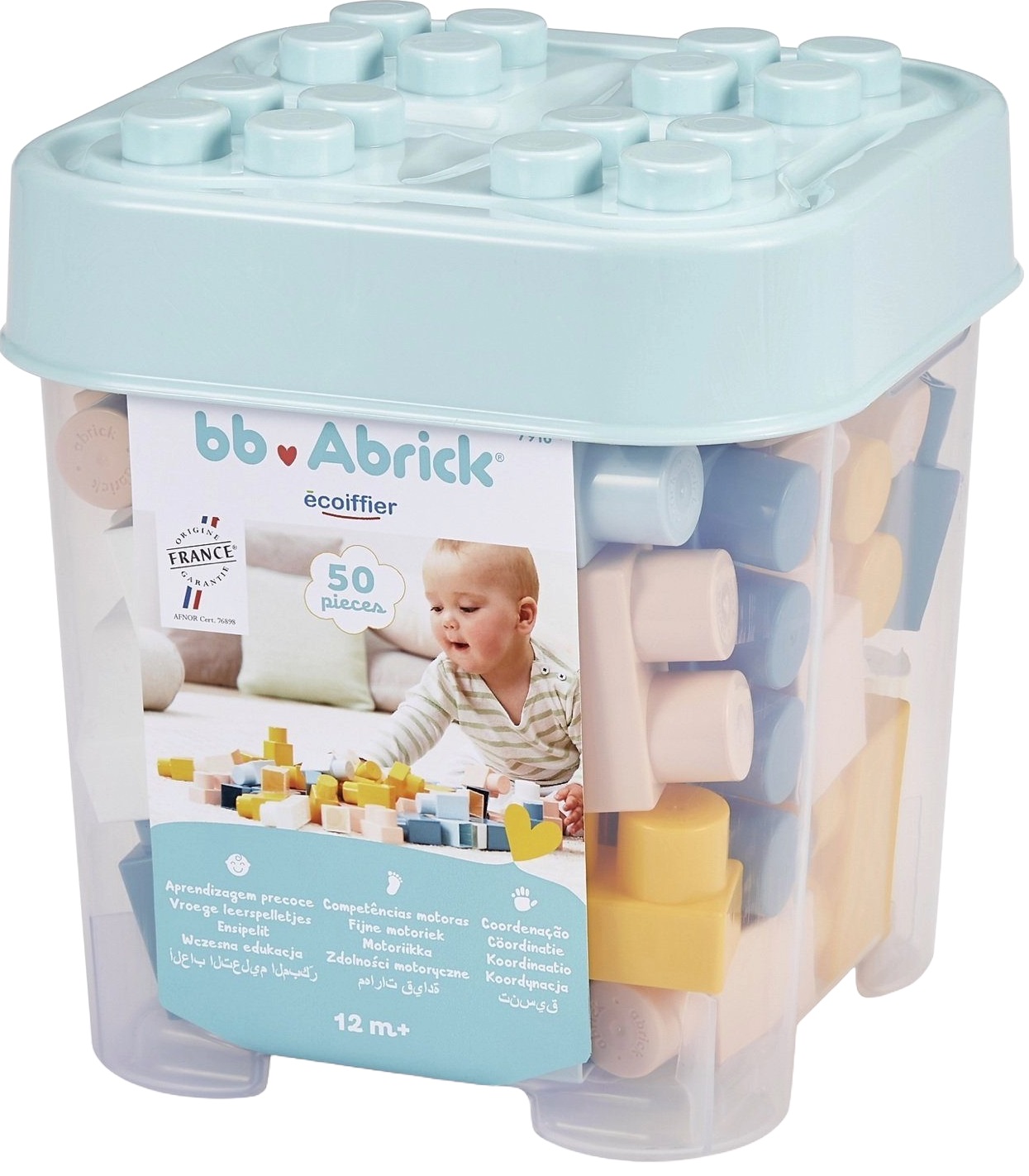 Set de joacă  Ecoiffier Abrick - Primele mele cărămizi, 50 de piese