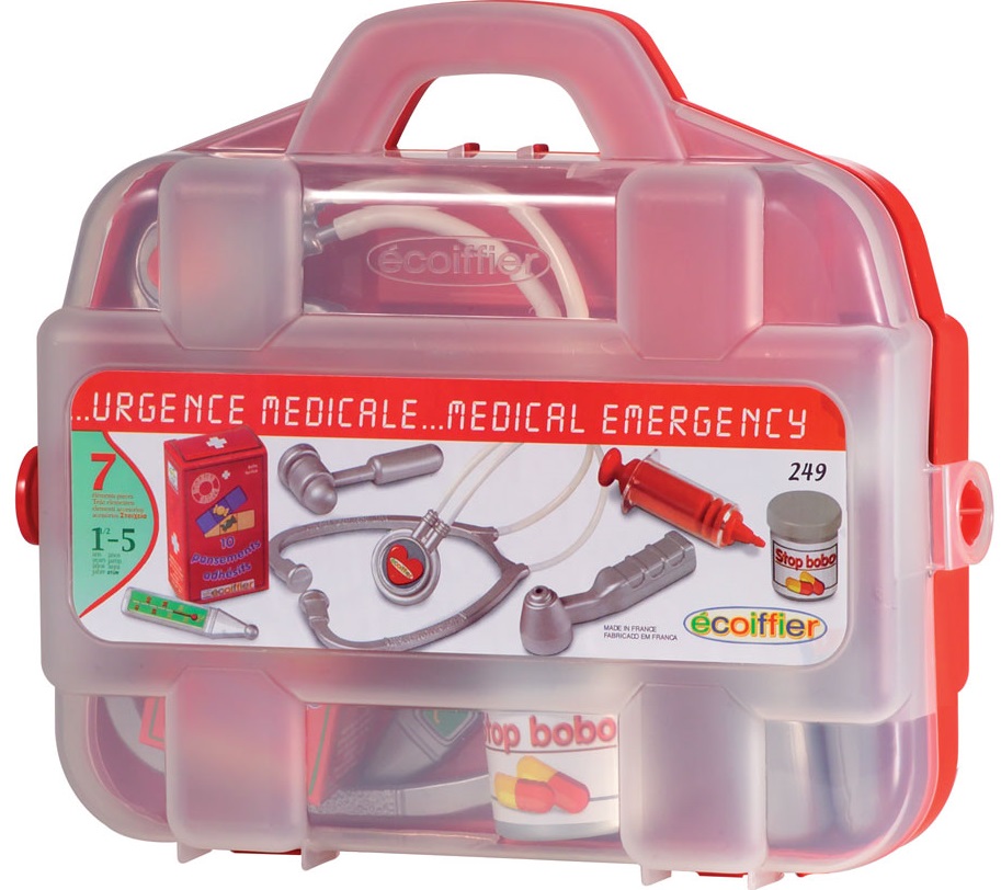 Set de joaca Ecoiffier -  Trusa de doctor, 7 piese