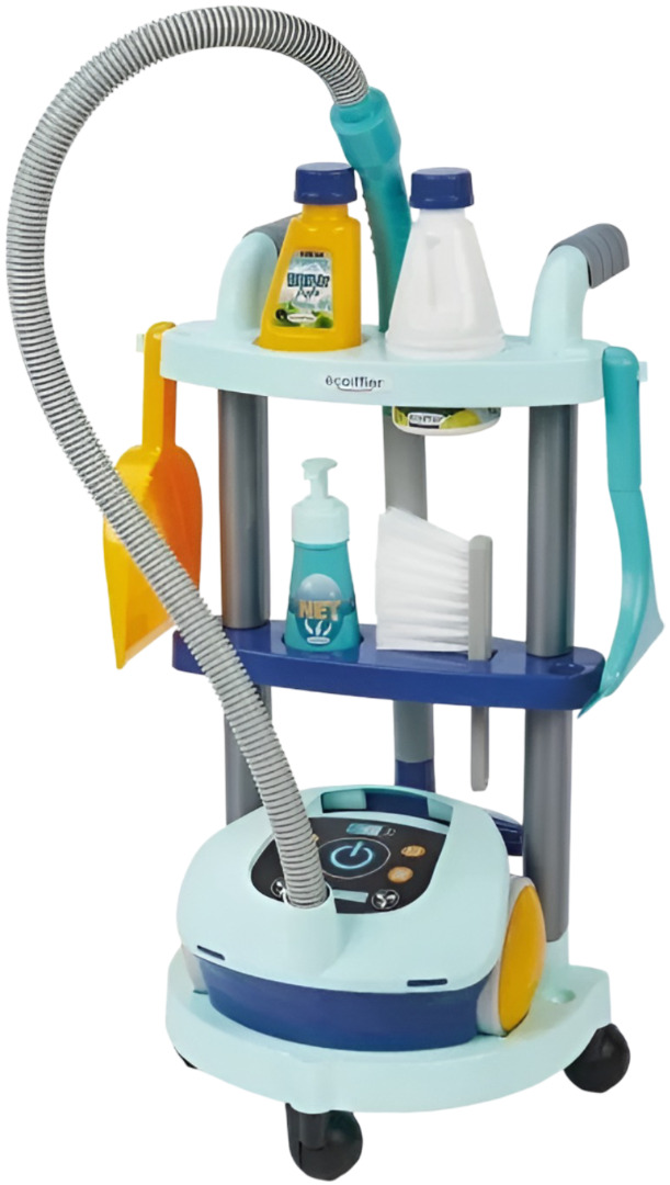 Set de joaca  Ecoiffier Clean Home - Aspirator și cărucior cu accesorii