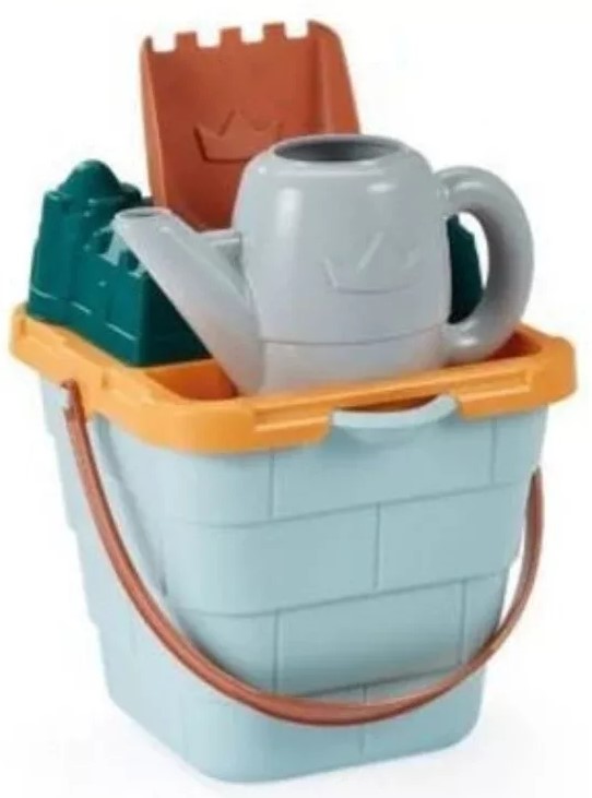 Set de joacă  Ecoiffier - Găleată castel de nisip, cu 2 matrițe, 16 cm