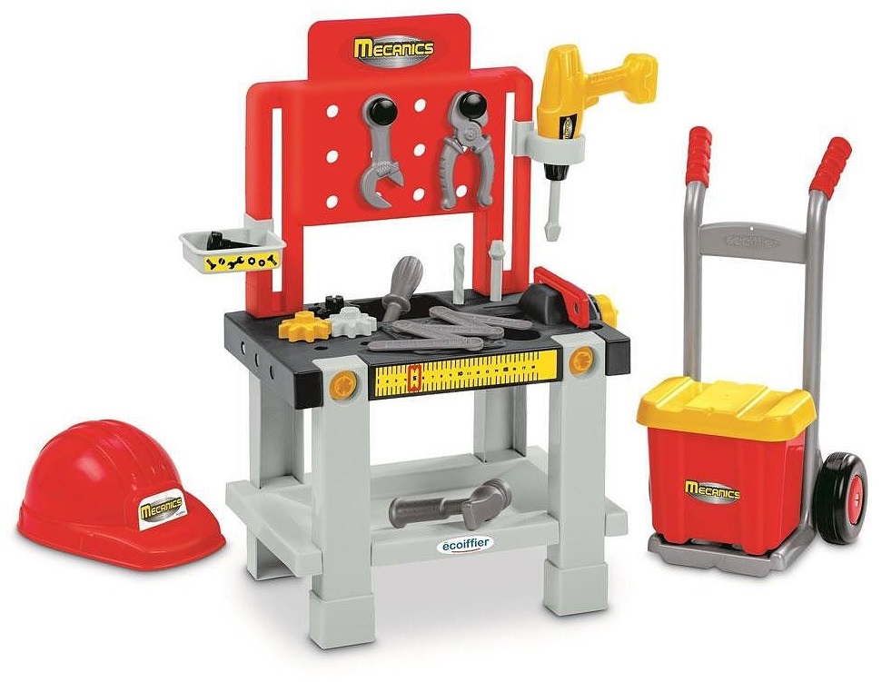 Set de joacă Ecoiffier - Set mecanic 3 în 1