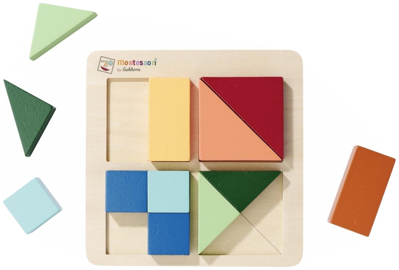 Set de joacă  Eichhorn - Puzzle Montessori cu forme, 12 piese
