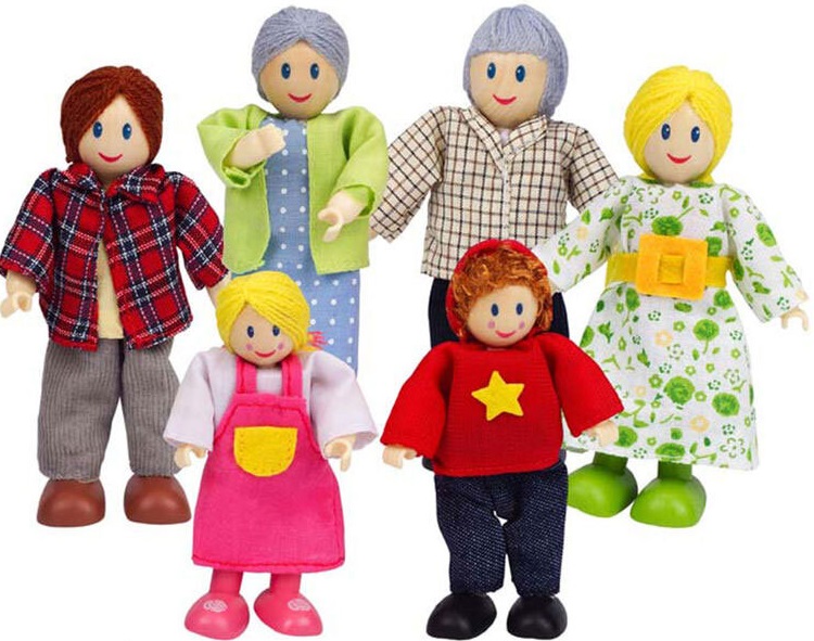 Set de joc HaPe International - Figurine din lemn, familia