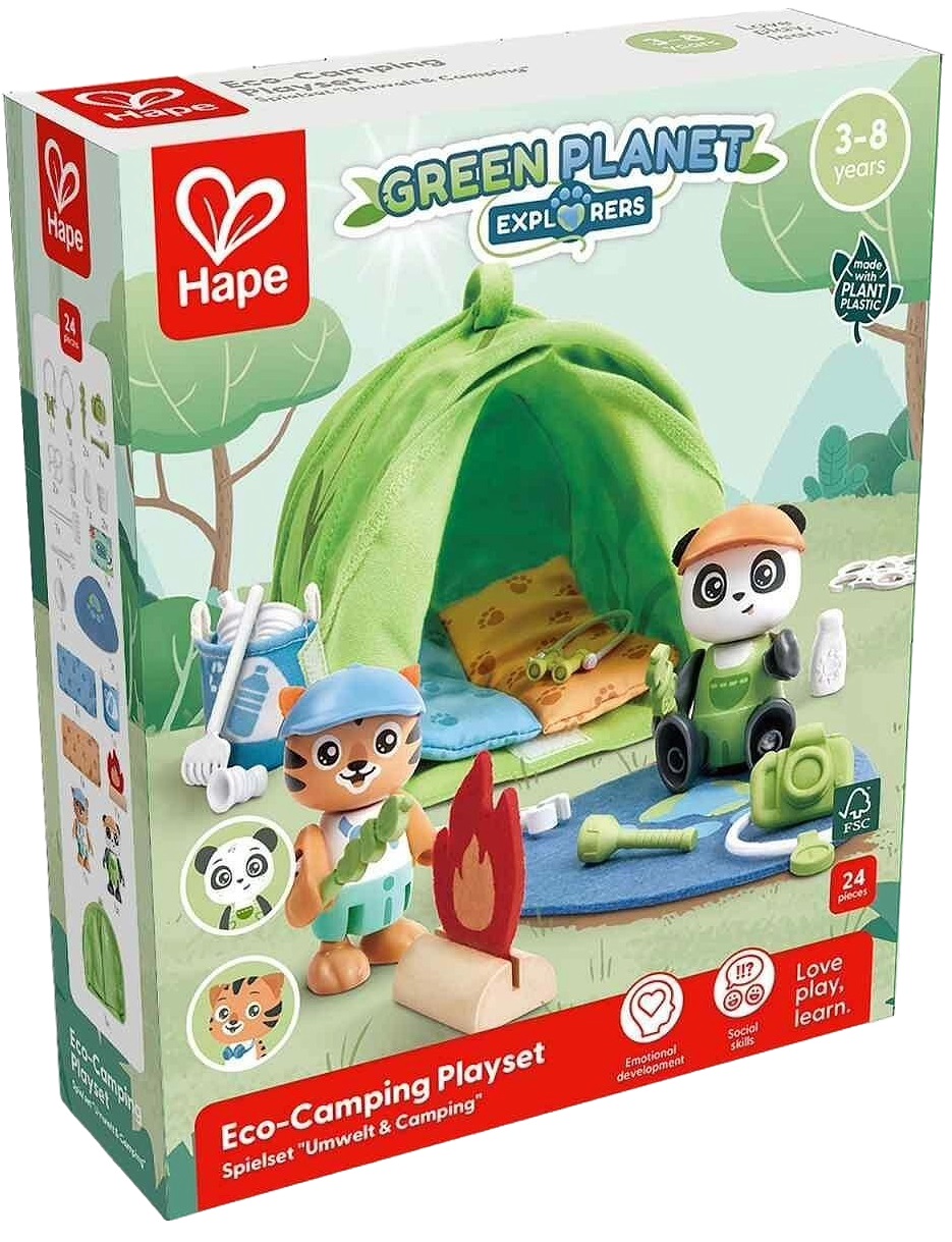 Set de joc Hape International - Tabără de camping, 24 de piese