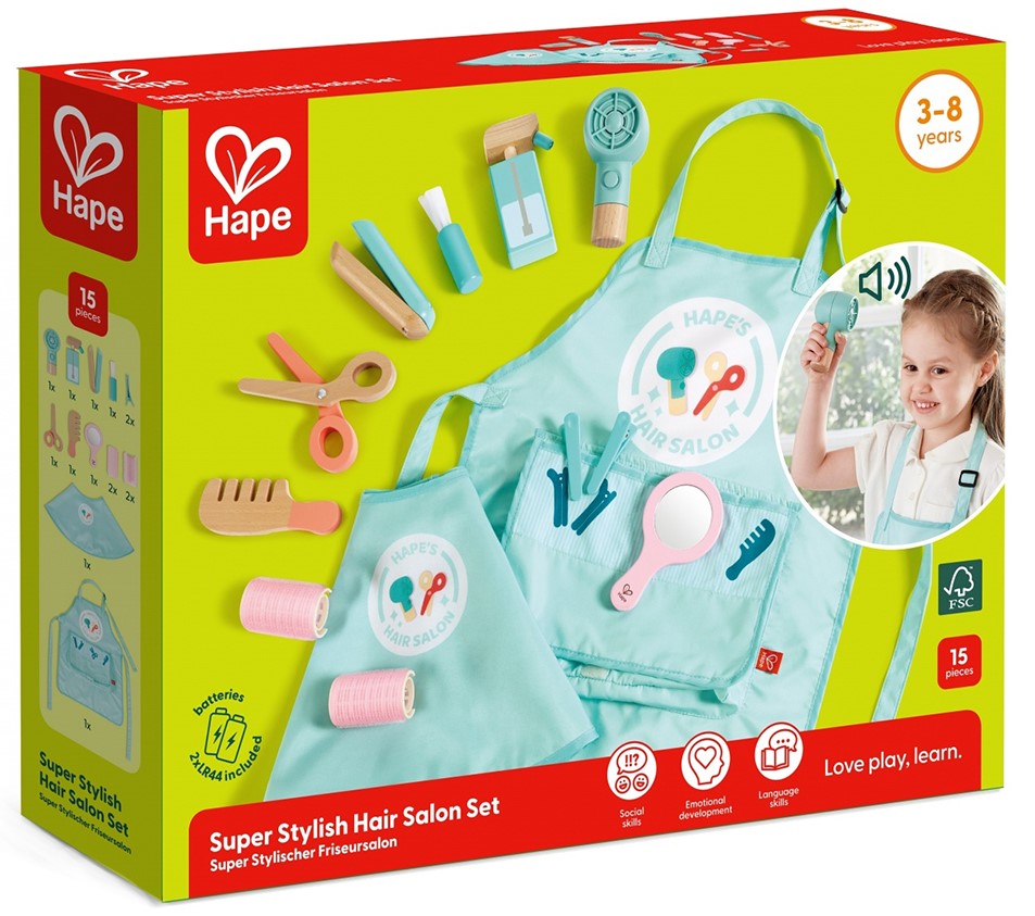 Set de joaca  Hape International - Frizerii mici, 15 piese
