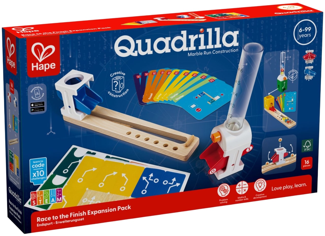 Set de joacă Hape International Quadrilla - Cursa către finală, expansiune, 16 piese