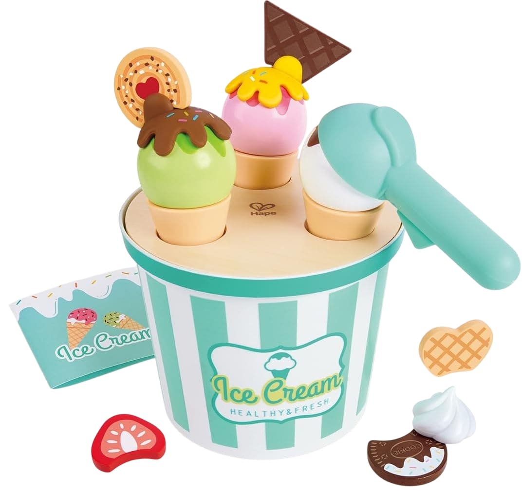 Set de joacă Hape International - Serviți înghețată, 19 piese