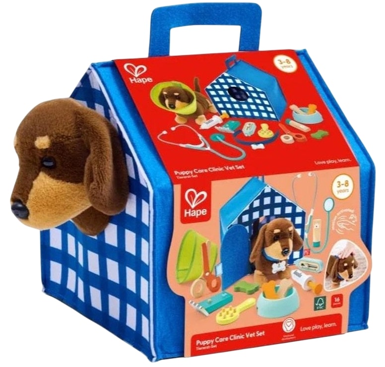Set de joacă  Hape International - Medic veterinar, 16 piese