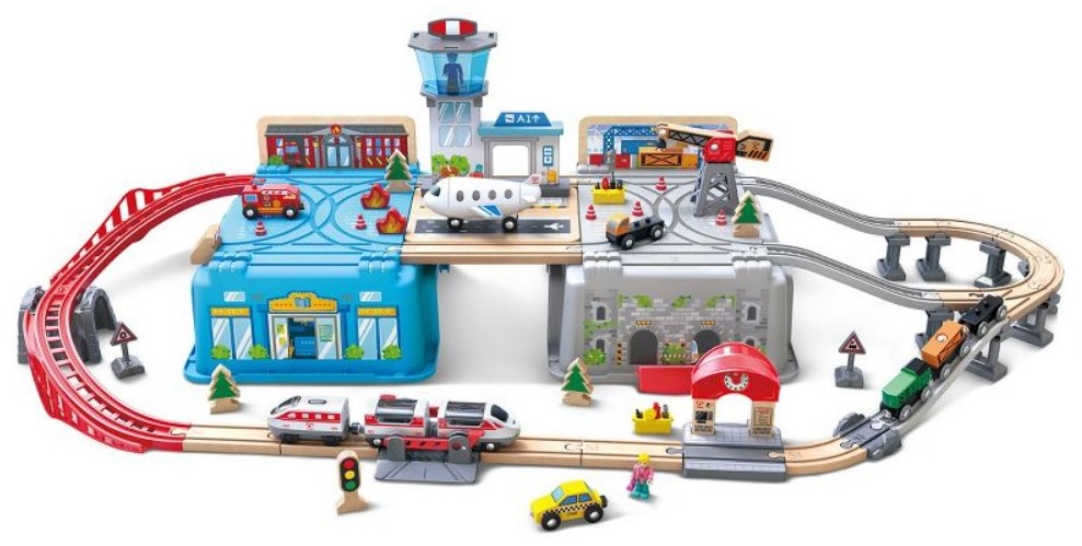 Set de joc HaPe International - Compoziție de transport, 80 de piese
