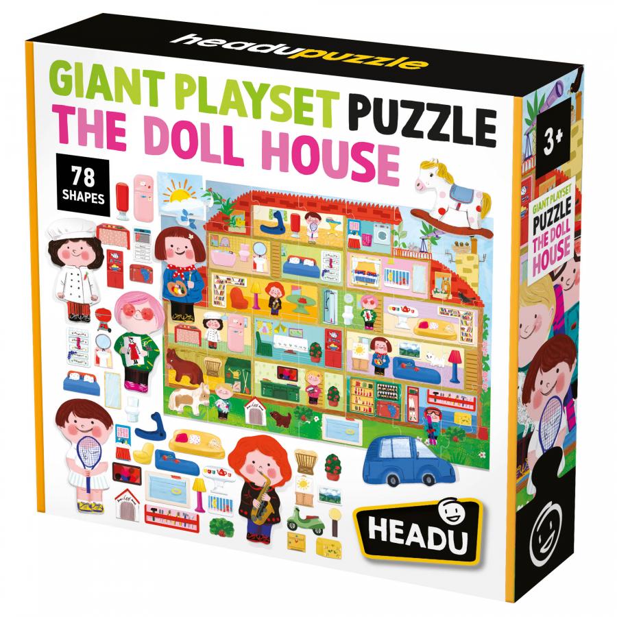Set de joacă Headu - Puzzle, casă de păpuși